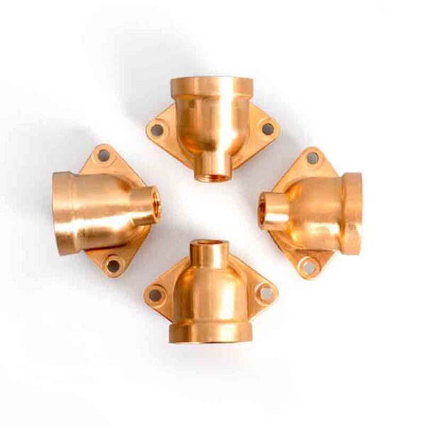 CNC lathe workpiece red brass parts product handplate model copper parts processing mass production factory3